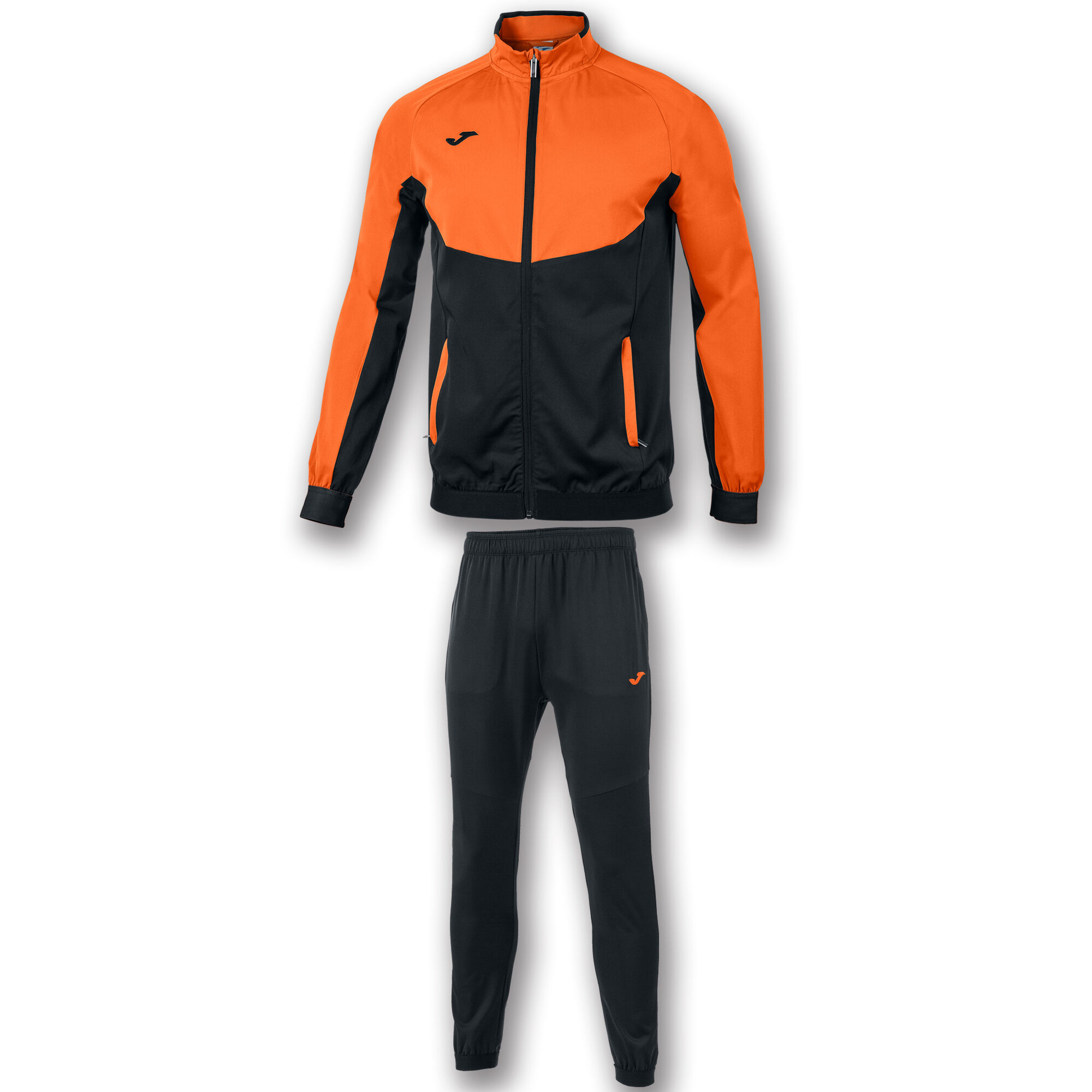 Orange and discount black tracksuit