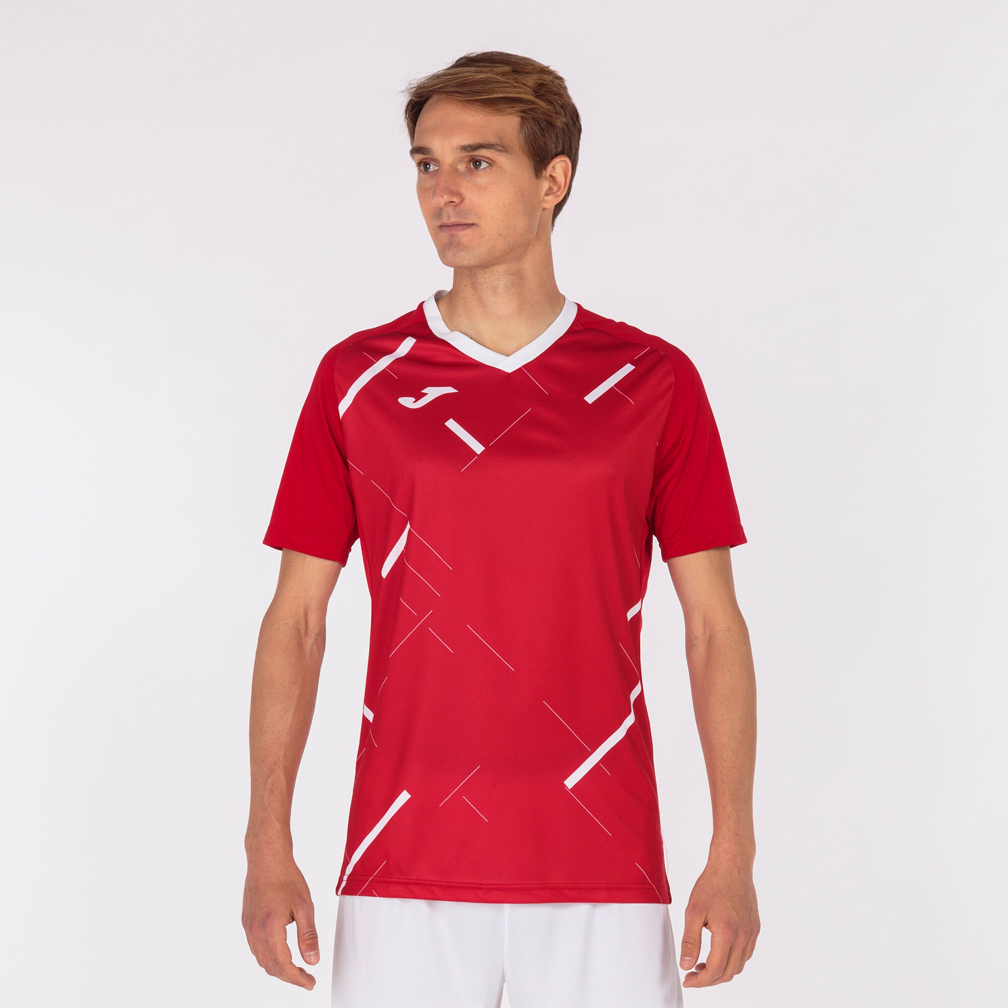 Maillot manches courtes homme Tiger III rouge blanc