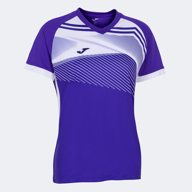 T-SHIRT MANGA CURTA MULHER SUPERNOVA II ROXO BRANCO