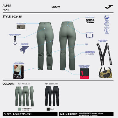 Pantalone lungo donna Everest verde