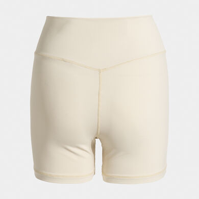 Mallas cortas mujer Indoor gym beige