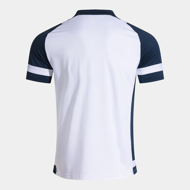 Polo manga corta hombre Lider blanco marino