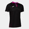 Camiseta manga corta hombre Ranking negro rosa flúor