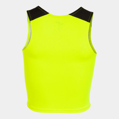 Top mujer Elite X amarillo flúor negro