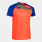 Shirt short sleeve man Elite X fluorescent coral royal blue