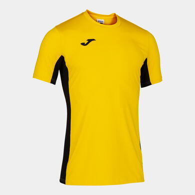 T-shirt manga curta homem Superliga amarelo preto