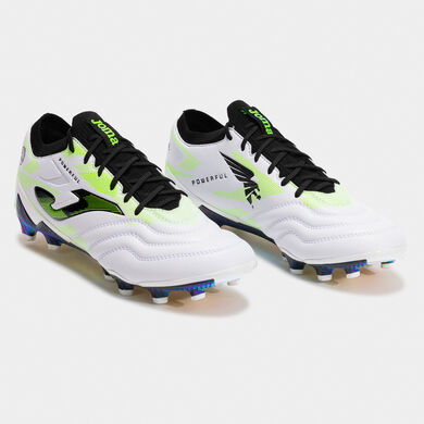 Ghete fotbal Powerful Top 25 teren ferm FG alb negru