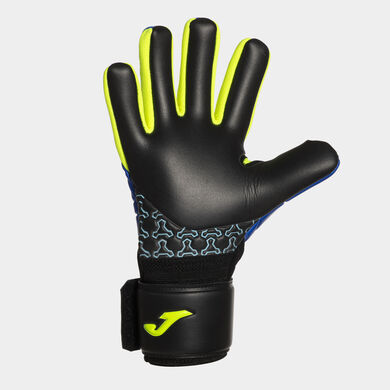 Guantes portero fútbol Brave royal amarillo flúor