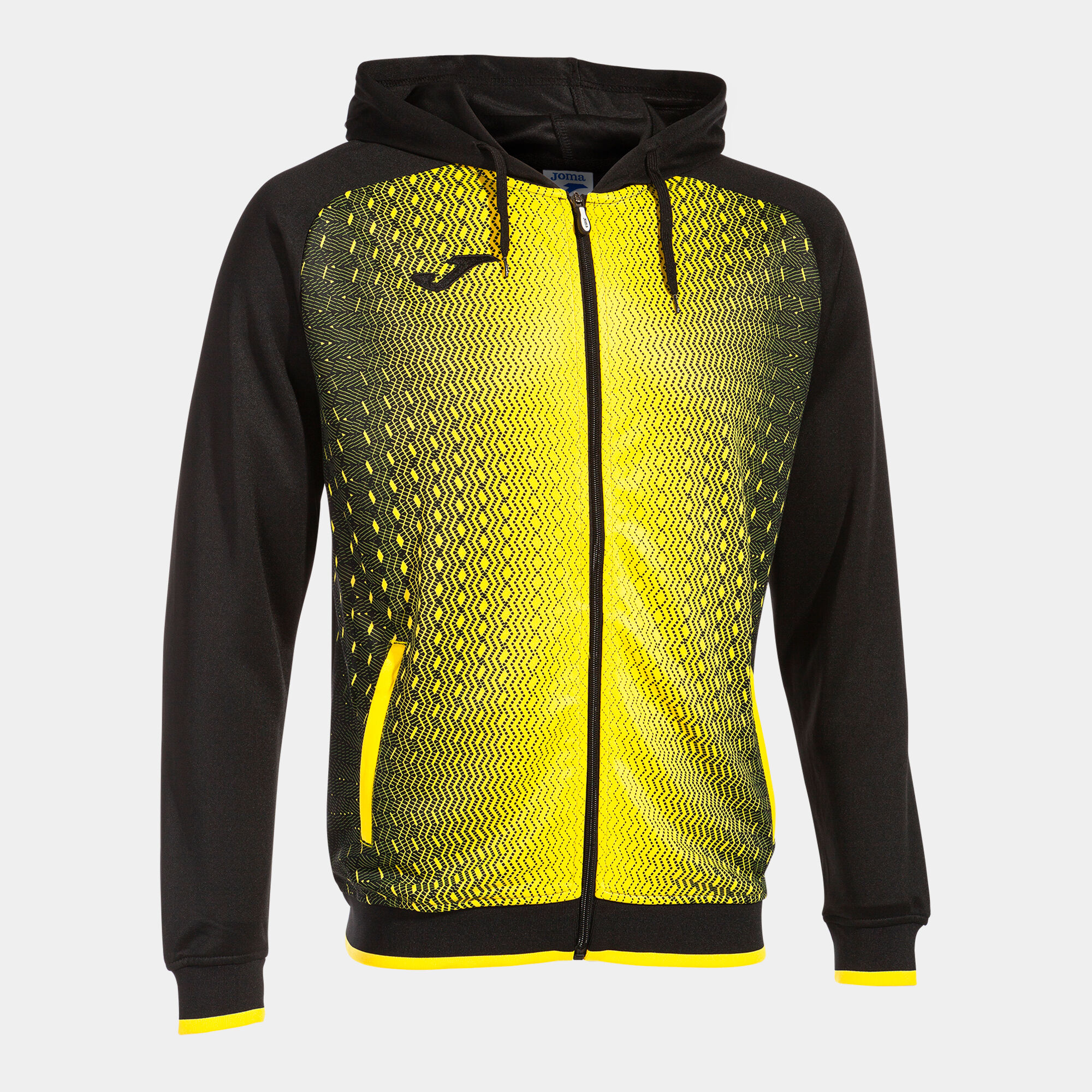 Hooded jacket man Supernova black yellow
