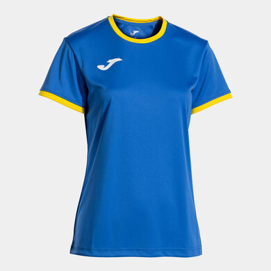 Shirt short sleeve woman COMBI PREMIUM royal blue yellow