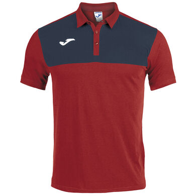 Polo m/c uomo Winner rosso blu navy