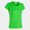 Shirt short sleeve woman Record II fluorescent green