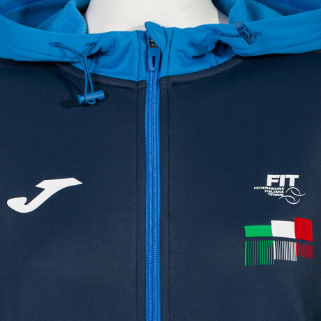 CHAQUETA CON CAPUCHA FED. ITALIA TENIS