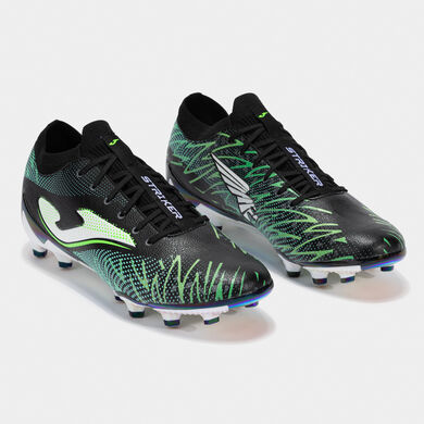 Chaussures football Striker Top 25 terrain ferme FG noir vert
