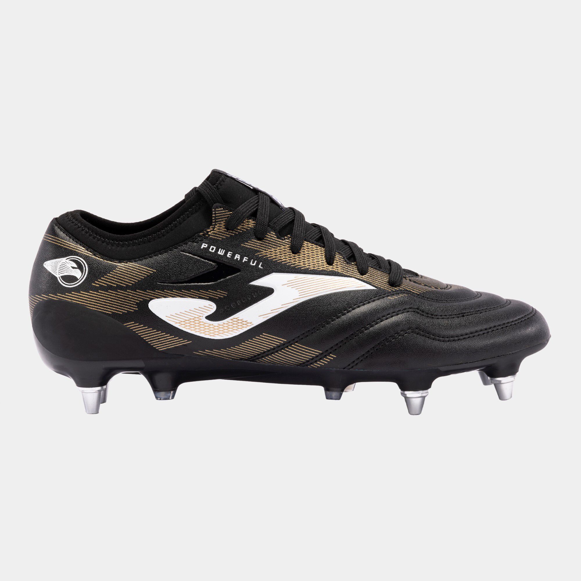 Chaussures football Powerful 24 terrain souple SG noir or