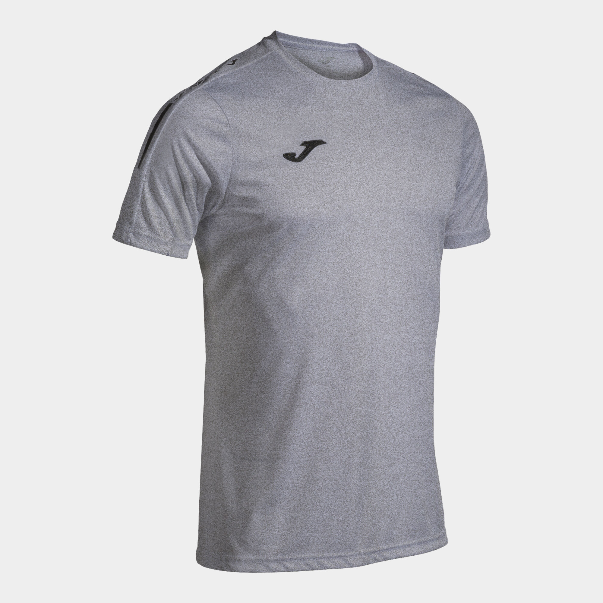 Camiseta manga corta hombre Olimpiada gris melange negro