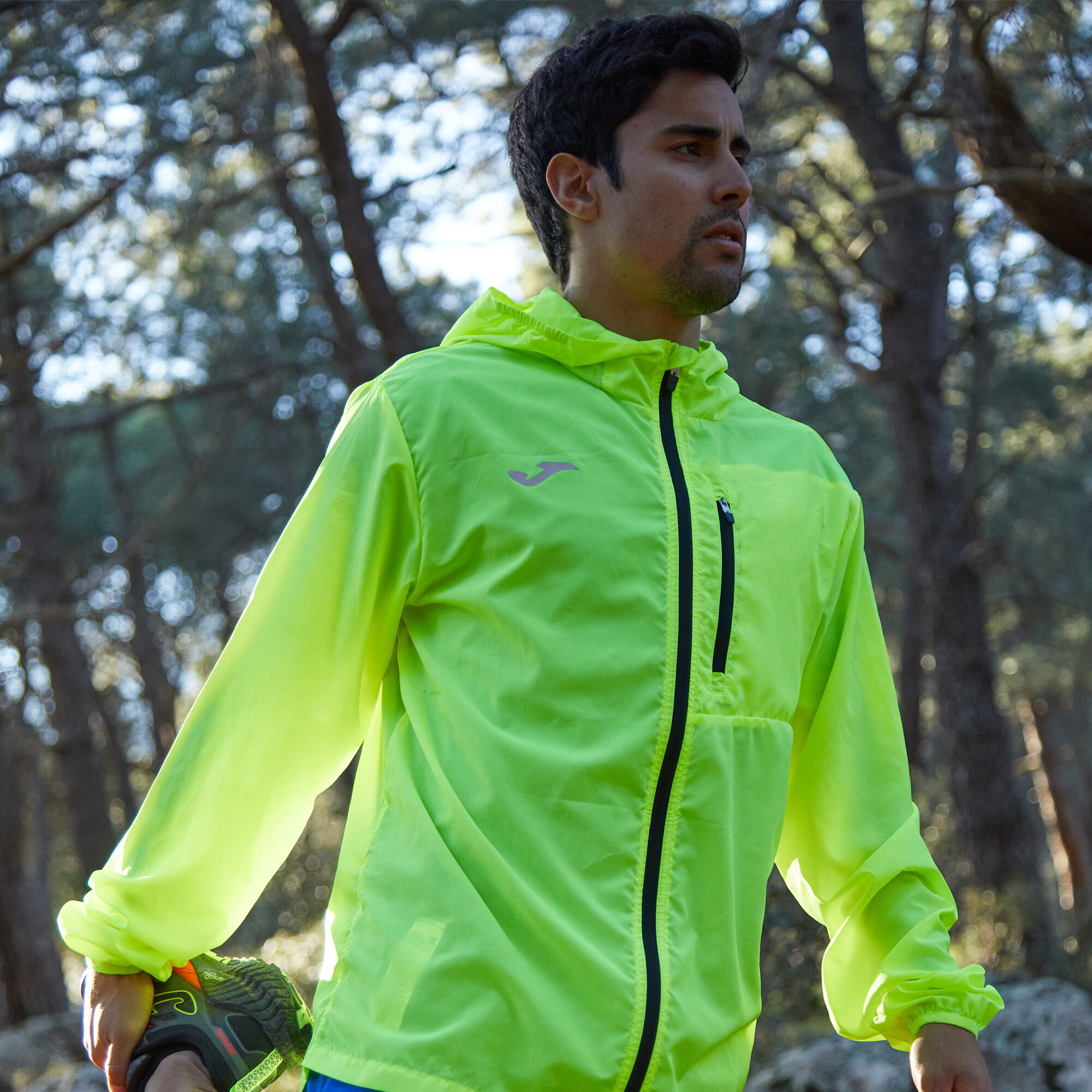 Coupe-vent homme R-Trail Nature jaune fluo