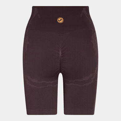 Short tights woman Indoor Gym brown