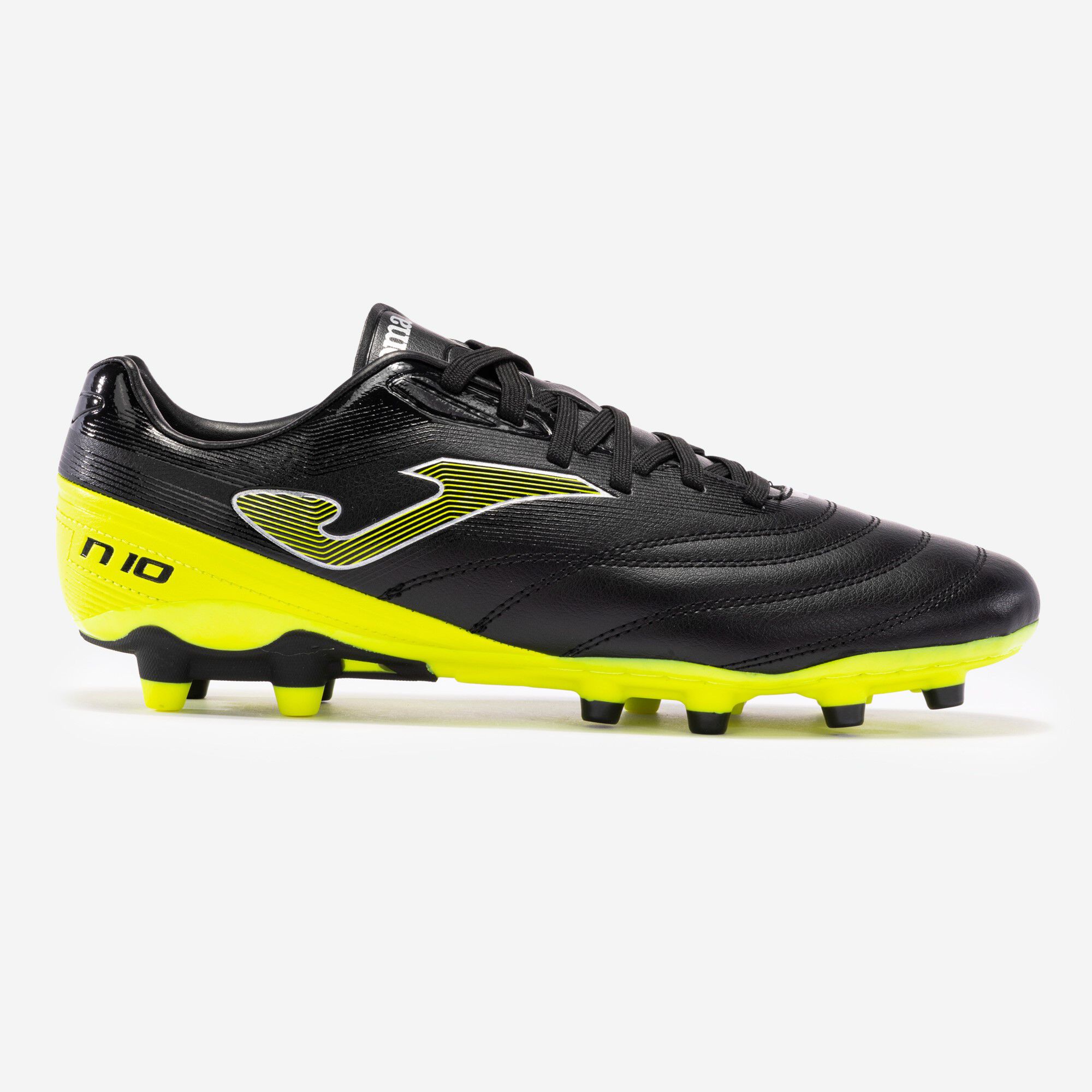 Buty piłkarskie Numero-10 23 utwardzony grunt FG czarny fluorescencyjny zólty