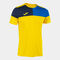 T-shirt manga curta homem Crew V amarelo azul royal