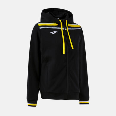Chaqueta con capucha mujer Toledo II negro amarillo