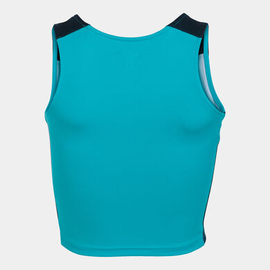 Top donna Record II turchese fluorescente blu navy