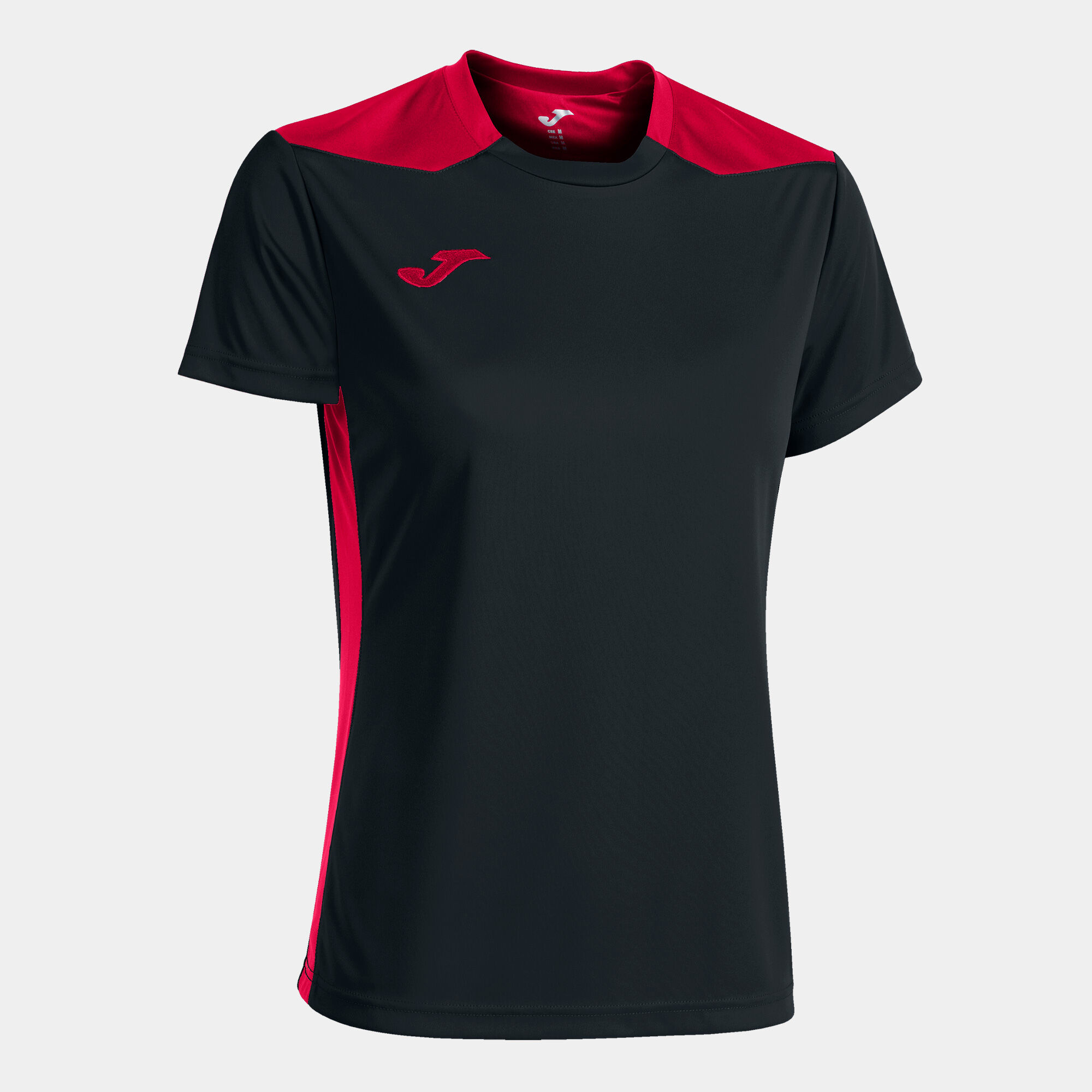 Koszulka z krótkim rękawem kobiety Championship VI czarny czerwony