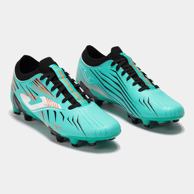 Botas fútbol Propulsion 25 terreno firme FG turquesa
