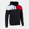 Giacca con cappuccio uomo Crew V nero rosso