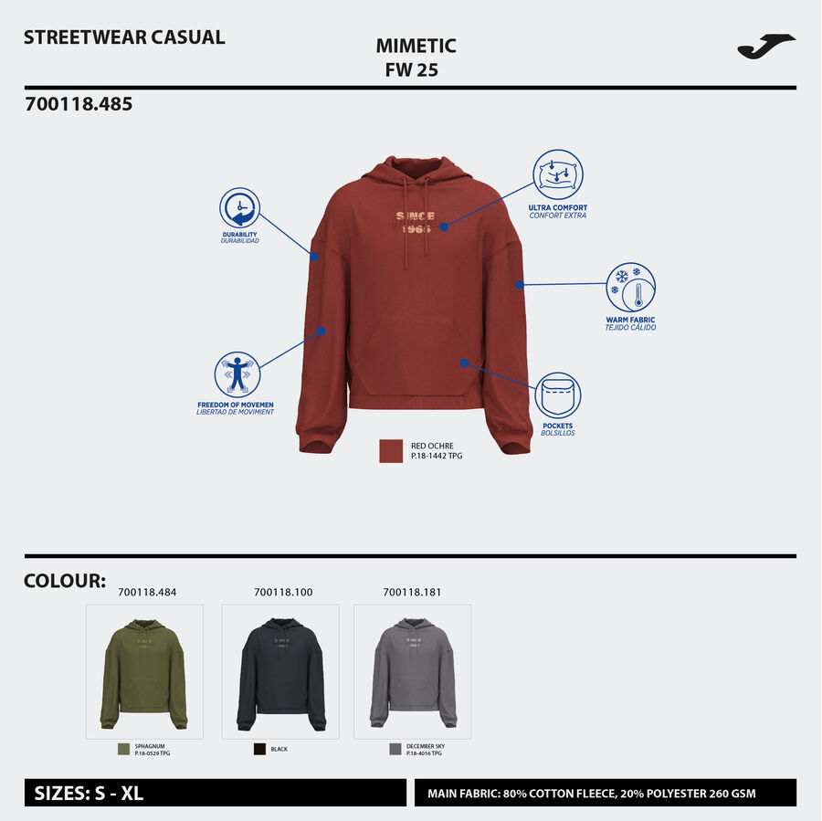 SUDADERA CON CAPUCHA MIMETIC