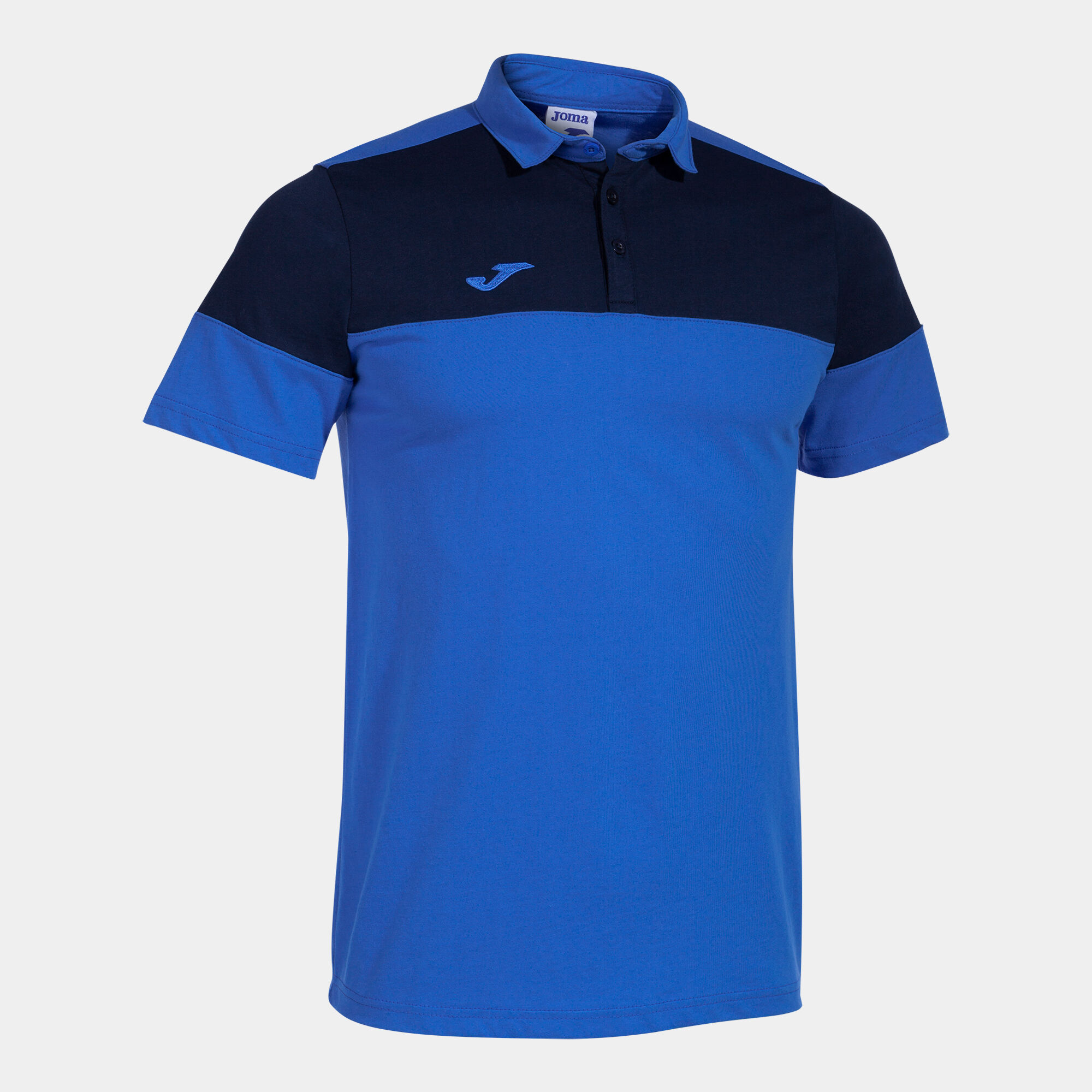 Polo shirt short-sleeve man Crew V royal blue navy blue