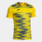 T-shirt manga curta homem Performance amarelo azul marinho escuro