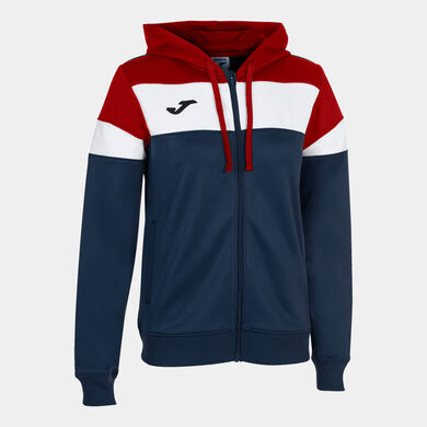 Chaqueta con capucha mujer Crew IV marino rojo blanco