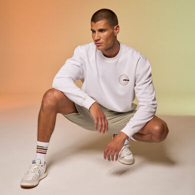Sweatshirt unisex Mimetic white