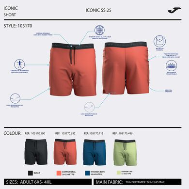 Pantaloncini uomo R-City Ozone corallo
