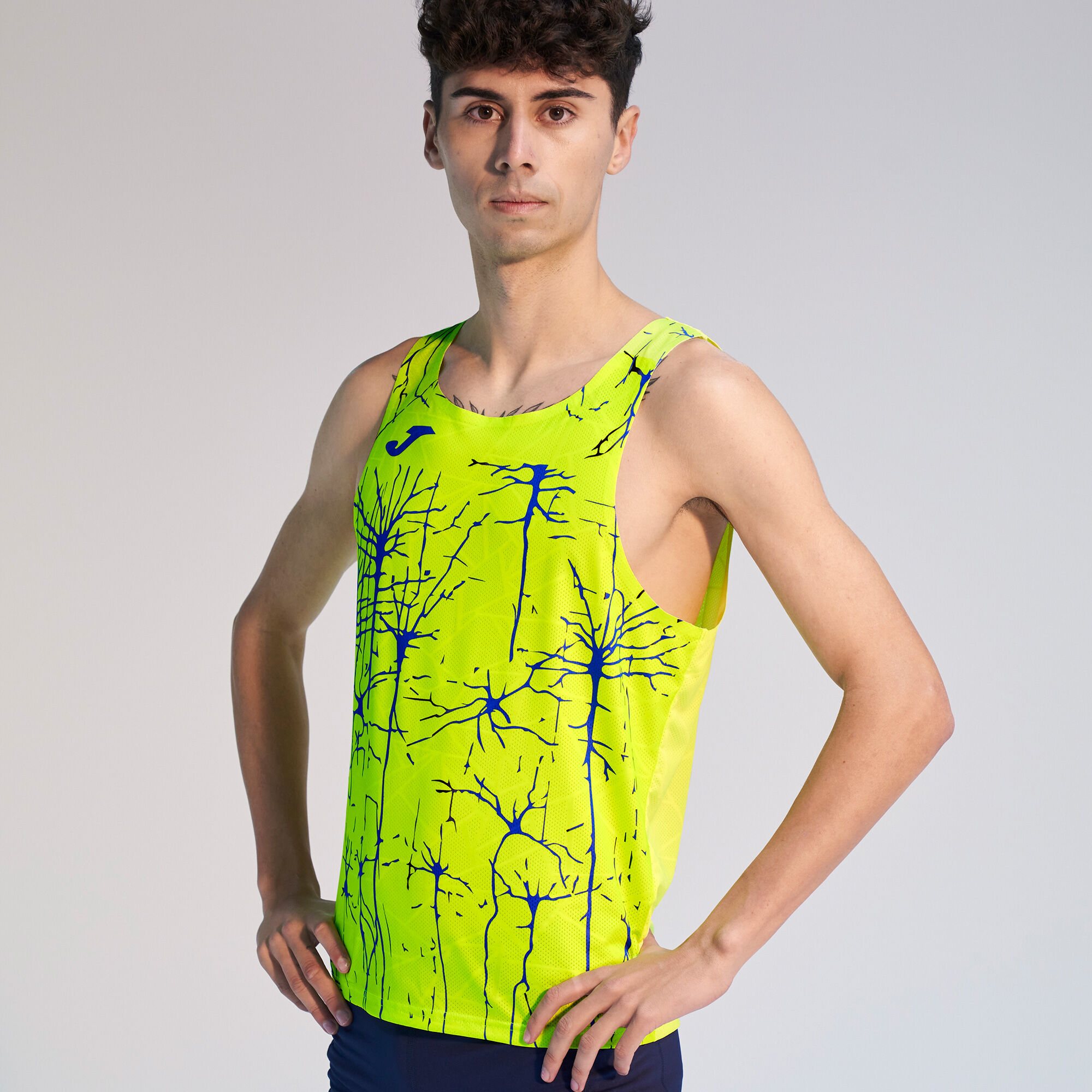 Tank top man Elite IX fluorescent yellow