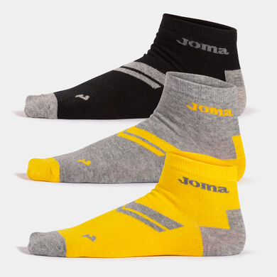 Calcetines hombre Elite amarillo gris melange negro