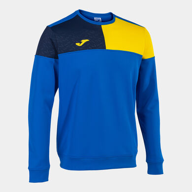 Felpe uomo Crew V blu reale giallo