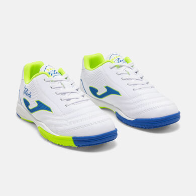 Zapatillas f&uacute;tbol sala Toledo Jr 26 indoor junior blanco