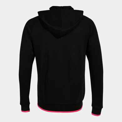 Giacca con cappuccio uomo Tiger V nero rosa fluorescente