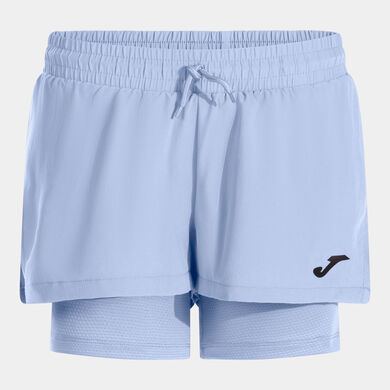 Short femme Sculpture II bleu