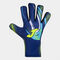 Football goalkeeper gloves Hunter dark navy turquoise