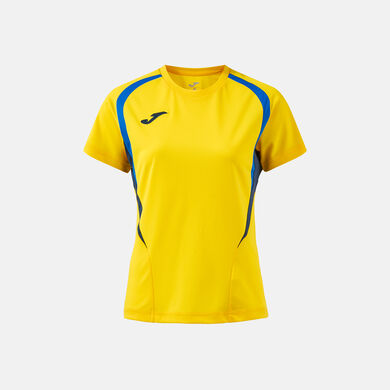 Shirt short sleeve woman Championship 20 yellow royal blue