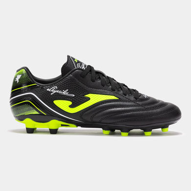 Botas fútbol Aguila 25 terreno firme FG negro amarillo
