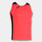 T-shirt de alça homem Record II coral fluorescente preto