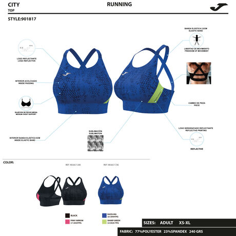 Sports bra woman R-City black