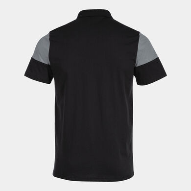 Kurzarm-poloshirt mann Crew V schwarz grau