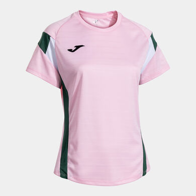 Maglia a manica corta donna Montreal rosa verde