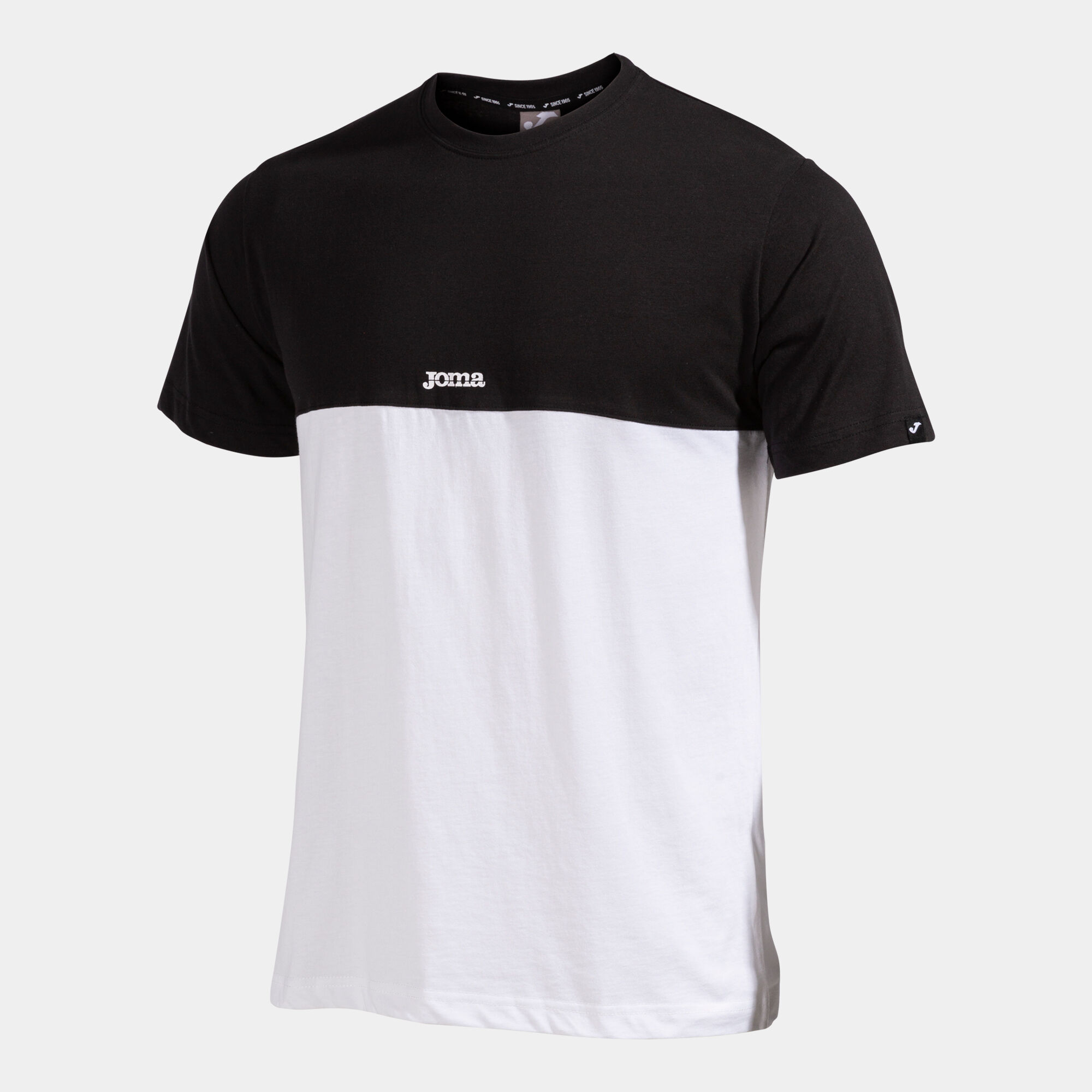 T-shirt manga curta homem California preto branco
