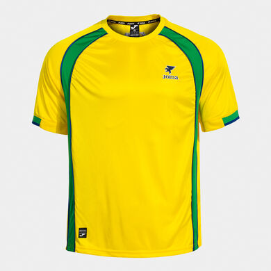 Kurzarmshirt mann Futbol Retro Mundial 2026 gelb gr&uuml;n